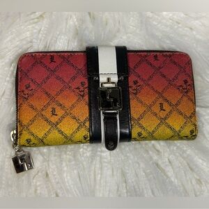 L.A.M.B Rasta Ombré LG Zip Around Wallet